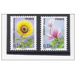 Timbres France Préoblitérés Yvert 257-258 Série flore, fleurs