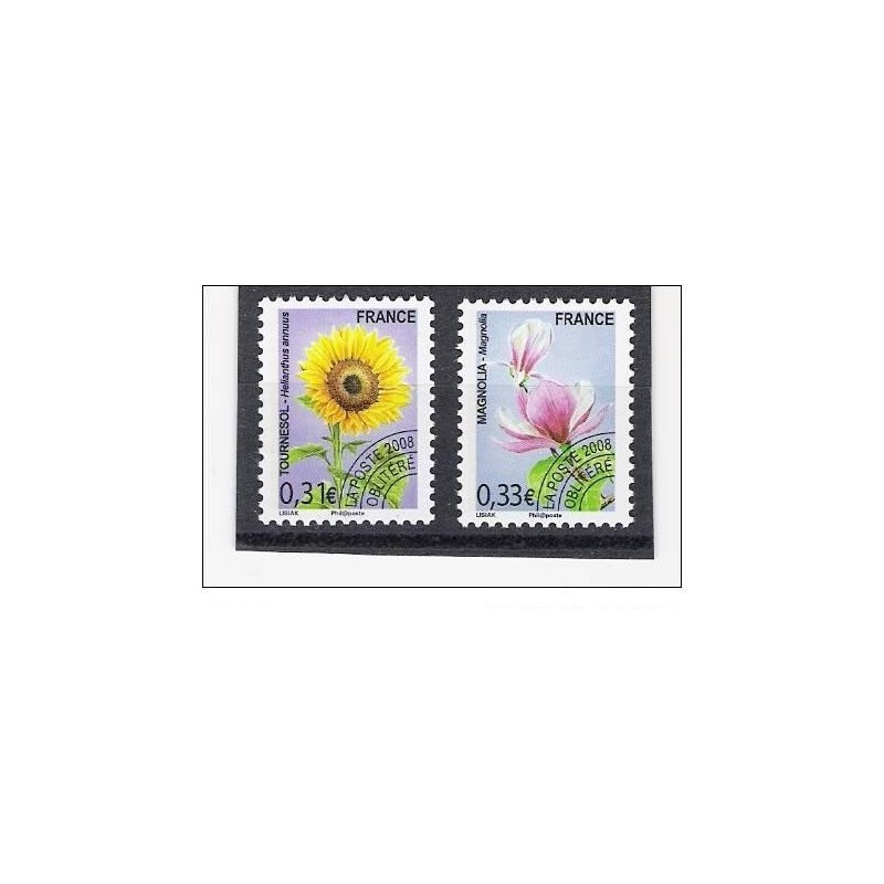 Timbres France Préoblitérés Yvert 257-258 Série flore, fleurs