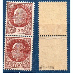 Timbre Yvert No 515f variété imprimé sur raccord neuf luxe** Petain