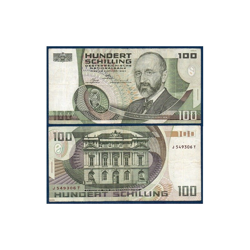 Autriche Pick N°150, Billet de banque de 100 schilling 1984