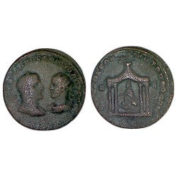 AE30 Pentassaria de Trebonien Galle et Volusien (251-252), RPC 5210 atelier Antioche