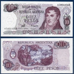 Argentine Pick N°300, Billet de banque de 10  Pesos 1976