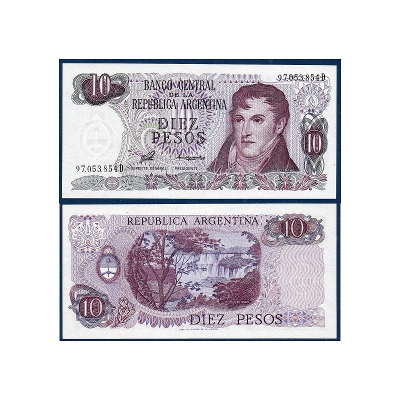 Argentine Pick N°300, Billet de banque de 10  Pesos 1976