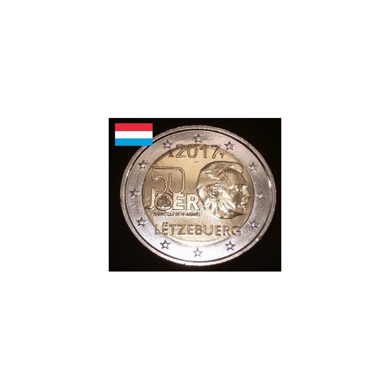 2 euros commémorative Luxembourg 2017 Service militaire