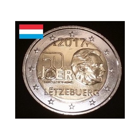 2 euros commémorative Luxembourg 2017 Service militaire