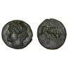 Sicile, Tauromenium Ae15 Hemilitron Cuivre (-212) Apollon Taureau