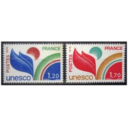 Timbres France Services Yvert 56-57 UNESCO