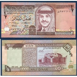 Jordanie Pick N°23 Billet de banque de 1/2 Dinar 1992-1993
