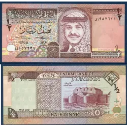 Jordanie Pick N°23a Billet de banque de 1/2 Dinar 1992