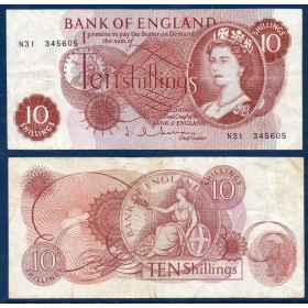 Grande Bretagne Pick N°373b de 10 shillings 1962-1966