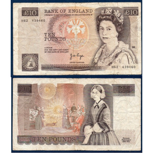 Grande Bretagne Pick N°379a, Billet de banque de 10 Pound 1975