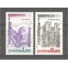 Timbres France Services Yvert 71-72 UNESCO, sites classés a proteger