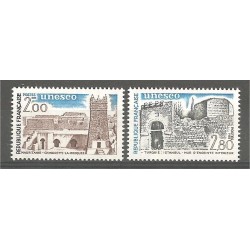 Timbres France Services Yvert 75-76 UNESCO, sites classés a proteger