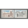 Timbres France Services Yvert 75-76 UNESCO, sites classés a proteger