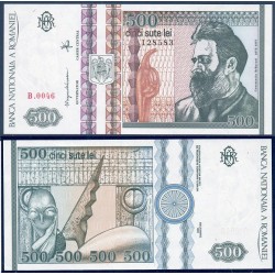 Roumanie Pick N°101b, Billet de banque de 500 leï 1992