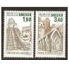 Timbres France Services Yvert 91-92 UNESCO, sites classés a proteger