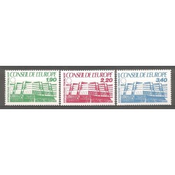 Timbres France Services Yvert 93-95 Bâtiment du conseil de l'Europe à Strasbourg