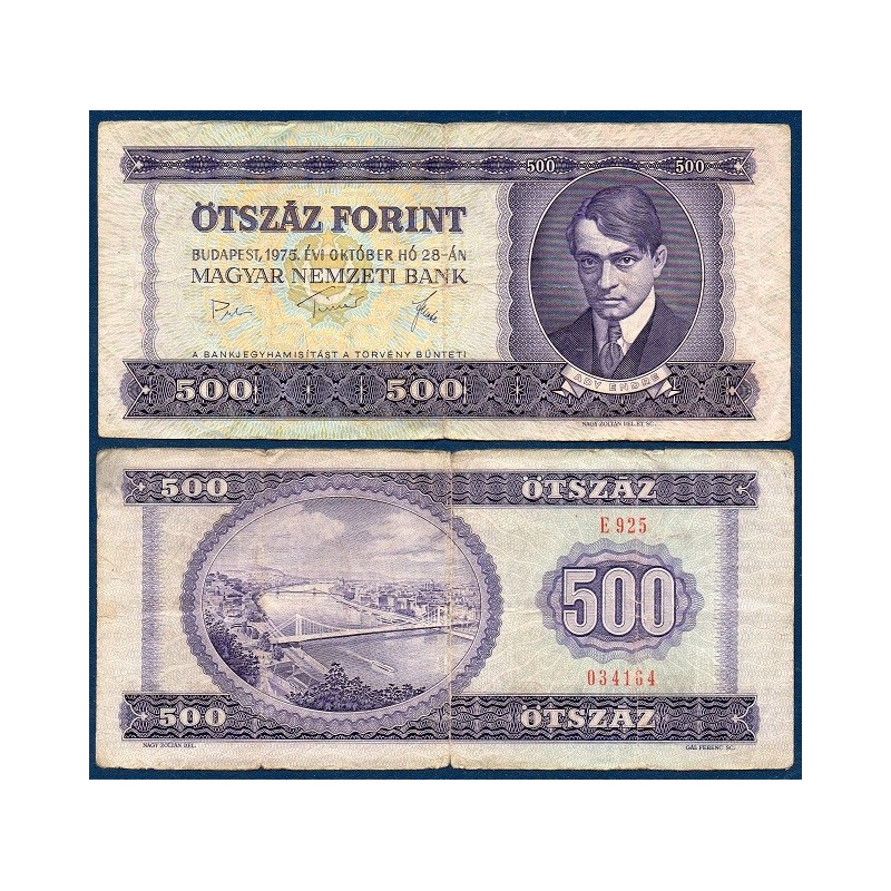 Hongrie Pick N°172b, Billet de banque de 500 Forint 1975