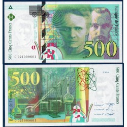 500 Francs Pierre et Marie Curie SPL 1994 Billet de la banque de France