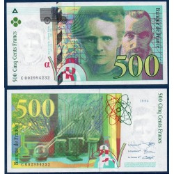 500 Francs Pierre et Marie Curie SPL 1994 Billet de la banque de France