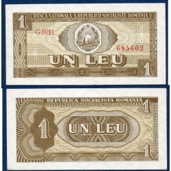 Roumanie Pick N°91, Billet de banque de 1 leu 1966