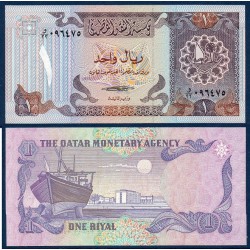 Qatar Pick N°13a, Billet de banque de 1 Riyal 1985