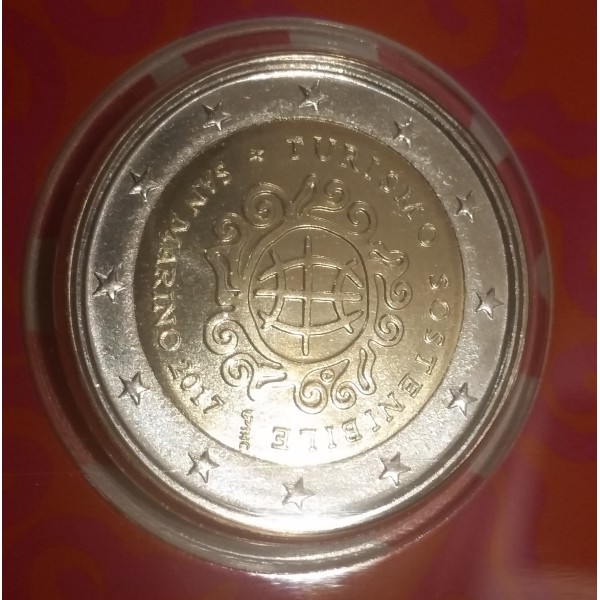 2 euros commémorative Saint Marin 2017 tourisme durable piece de monnaie €