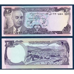 Afghanistan Pick N°48c, Billet de banque de 20 afghanis 1977