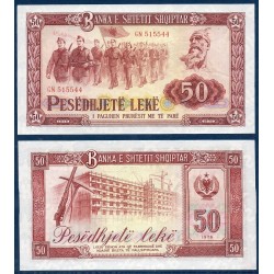 Albanie Pick N°45c, Billet de banque de 50 Leke 1976