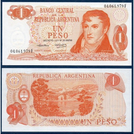 Argentine Pick N°293, Billet de banque de 1 Peso 1974