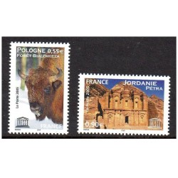 Timbres France Services Yvert 132-133 UNESCO