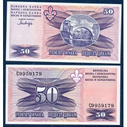 Bosnie Pick N°47, Billet de banque de 50 Dinara 1995