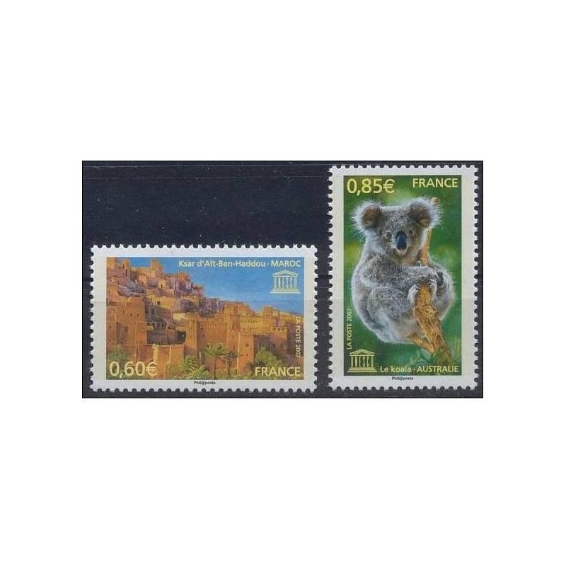 Timbres France Services Yvert 138-139 UNESCO