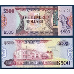 Guyana Pick N°37, Billet de banque de 500 Dollars 2011