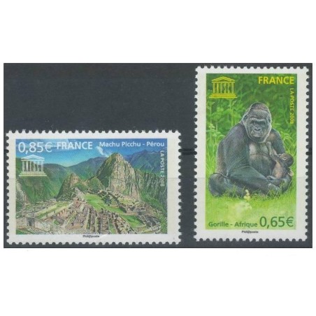 Timbres France Services Yvert 140-141 UNESCO