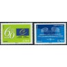 Timbres France Services Yvert 142-143 Conseil de l'Europe