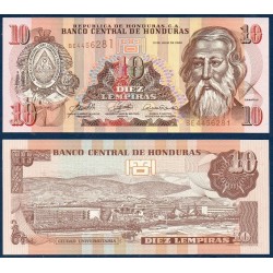 Honduras Pick N°86d, Billet de banque de 10 Lempiras 2006