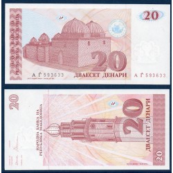 Macedoine Pick N°10a, Billet de banque de 20 Denari 1993