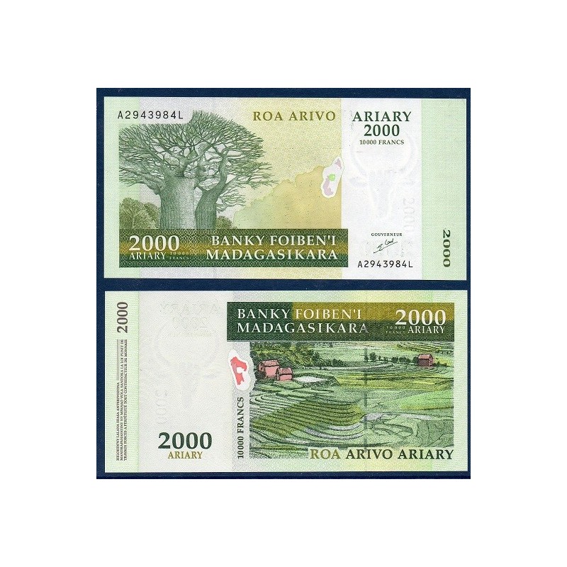 Madagascar Pick N°83, Billet de banque de 2000 Ariary : 10000 Francs 2003