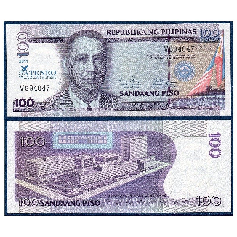 Philippines Pick N°212, Billet de banque de 100 Piso 2011