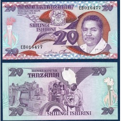 Tanzanie Pick N°15, Billet de banque de 20 shillingi 1987