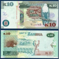 Zambie Pick N°51a, Billet de banque de 10 Kwacha 2012