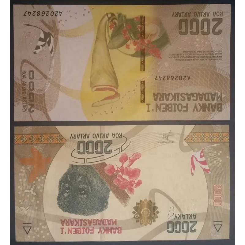 Madagascar Pick N°101, Billet de banque de 2000 Ariary Francs 2016 Madagascar Pick N°101, Billet de banque de 2000 Ariary Francs 2016