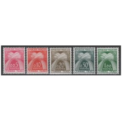 Timbres France Taxes Yvert 90-94 Types Gerbes Légende République Française, timbre taxe