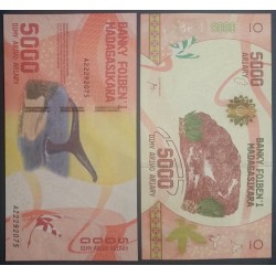 Madagascar Pick N°New2, Billet de banque de 5000 Ariary Francs 2016