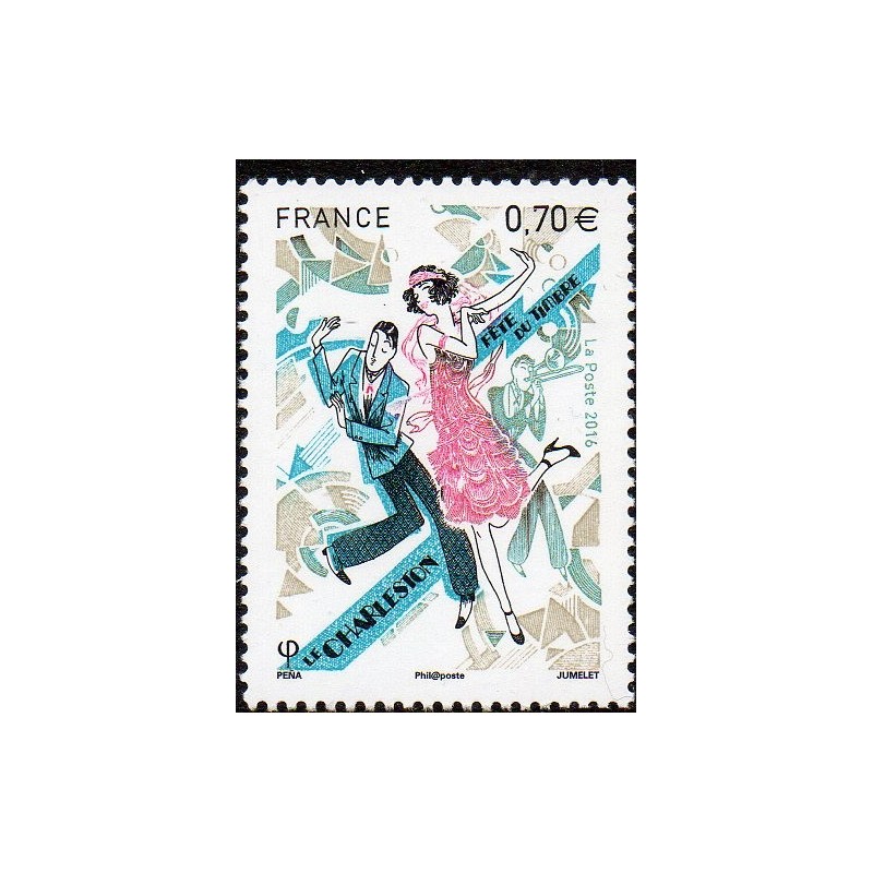 Timbre France Yvert No 5083 Fête du timbre, danse Le charleston