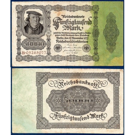 Allemagne Pick N°79, Billet de banque de 50000 Mark 1922