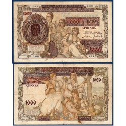 Serbie Pick N°24, Billet de banque de 1000 Dinara 1941