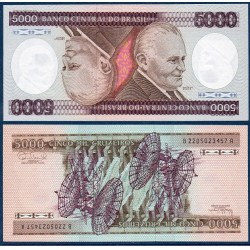 Bresil Pick N°202d, Billet de banque de 5000 Cruzeiros 1984