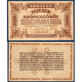 Hongrie Pick N°143a, Billet de banque de 10000 adoPengo 1946